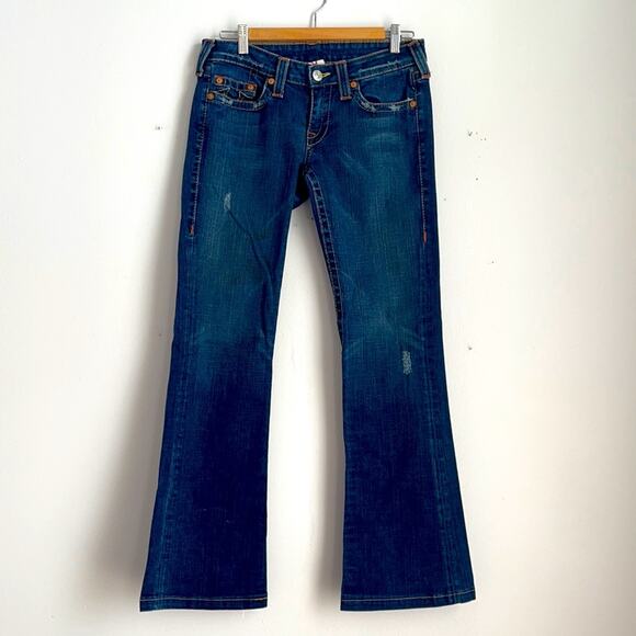 True Religion dark wash low rise boot cut jeans sz 29 - Picture 1 of 8